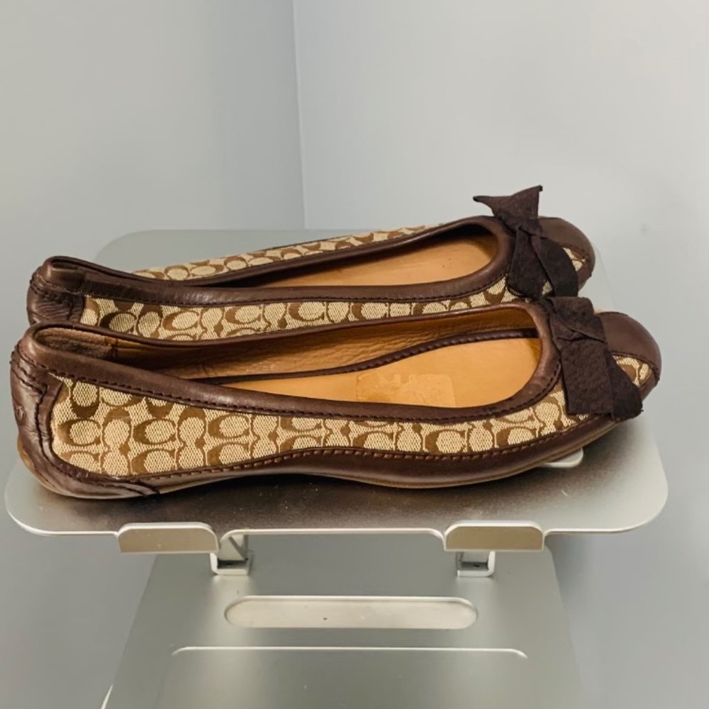 COACH Saundra Signature Ballerina Shoes 9.5M
